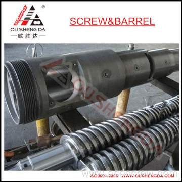 extruder conical twin screw barrel for recycling PVC profile sheet